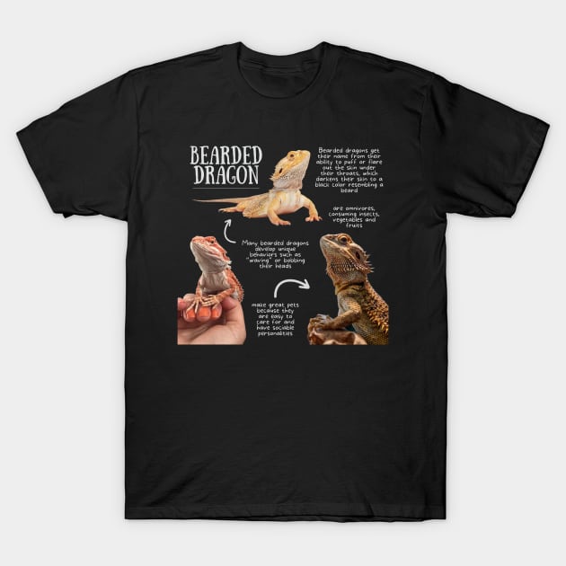 Animal Facts - Bearded Dragon T-Shirt by Animal Facts and Trivias